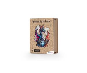 Puzzle en bois Recent Toys Dragon fantastique 287 pièces boîte et support kraft naturel