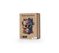 Puzzle en bois Recent Toys Skull 232 pièces coffret et support Multicolore