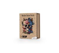 Puzzle en bois - RECENT TOYS - Skull - 232 pièces - Multicolore - Support d'exposition