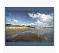 Puzzle en bois Réflexions sur la plage de Woolacombe 300 pièces 38x26 cm jouet décoration mur