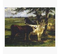 Puzzle en bois Repos de midi - Rosa Bonheur - 1877 300 pièces 38x26 cm jouet décoration mura