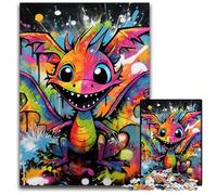 Puzzle en Bois représentant Un Dragon Volant, Peinture Graffiti, 1 000 pièces, pour Adultes, Jeu de décoration Stimulant, Jouet interactif Familial, 50x75cm / 19,68x29,52 Pouces