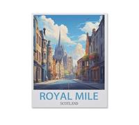 Puzzle en Bois，Royal Mile, Édimbourg，1000 Pièces Puzzles Jeu De Jouets Interactifs, Scies Sauteuses Classiques（75x50cm）-HU60