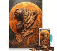 Puzzle en Bois sculpté de Tigre pour Adultes, 1000 pièces, Jeu de logique mentale, Doux et Relaxant, découpe Ferme, liste de souhaits du Père Noël 38x52cm