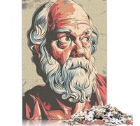 Puzzle en Bois Socrate - 500 pièces - Jeu de Puzzle pour Adultes - Jouet éducatif et personnalisé - 500 pièces (52 x 38 cm)
