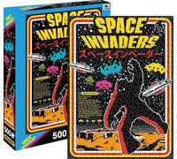 Puzzle En Bois Space Invaders 500 Pièces 480Mm X 350Mm