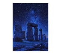 Puzzle en Bois Stonehenge Night Sky pour Adultes, 500 PCS