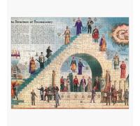 Puzzle en bois Structure de la franc-maçonnerie 300 pièces 38x26 cm jouet décoration mur