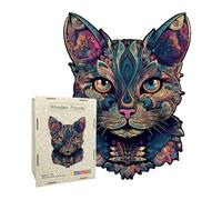 Puzzle En Bois Sur Le Thème Du Chat,Jeu Défi Avec Des Chatons Mignons - Puzzles En Bois Thème Chat,Pour Adultes Garçons Filles Jeunes Anniversaire Projets Éducatifs Décorations Fêtes Extérieur