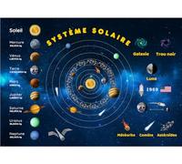Puzzle en Bois Système Solaire 200 pièces 35x25 cm Educatif Astronomie Planètes Espace Cosmos Adultes Enfants 6 7 8 9 10 Ans