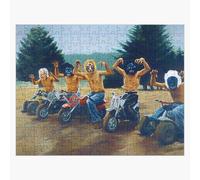 Puzzle en bois Tableau de « La Famille Tenenbaum » 300 pièces 38x26 cm jouet décoration mu