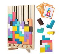 Puzzle en bois Tetris, jouet éducatif, jeux Montessori 3 4 5 6 ans, puzzle d'intelligence, jouet cérébral, coloré, blocs géométriques Tetris, cadeau pour enfants