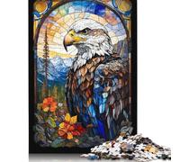 Puzzle en Bois « The Eagle Stained Glass Pa » de 500 pièces pour Adultes et Plus de 18 Ans, Jeu éducatif 500 pièces (52 x 38 cm)
