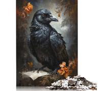 Puzzle en bois The Raven Scholar de 1000 pièces - Jeu éducatif pour adultes - 1000 pièces (75 x 50 cm)