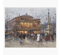 Puzzle en bois Théâtre du Châtelet, Paris - Eugène Galien-Laloue 300 pièces 38x26 cm jouet décoration