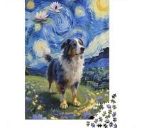 Puzzle en Bois Thématique 1000 Pièces - Chien de Berger Anglais Ancien | Voyage Imaginaire pour Petits Et Grands | Expérience De Montage Immersive