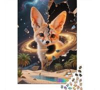 Puzzle en Bois Thématique 1000 Pièces - Renard Fennec | Voyage Imaginaire pour Petits Et Grands | Expérience De Montage Immersive
