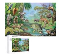 Puzzle en Bois Thématique Australian Wildlife Paradise pour Adultes, 1000 PCS