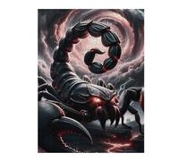 Puzzle en Bois Thématique Dark Scorpio Rising pour Adultes, 500 PCS