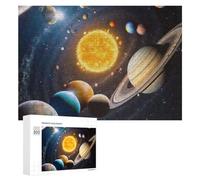 Puzzle en Bois Thématique Exploring The Solar System A Visual Journey pour Adultes, 300 PCS