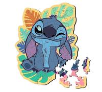 Trefl - Puzzle en bois Lilo & Stitch Joyeux Stitch - 50 pièces, 10 figurines, dès 5 ans - 20281