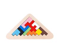 Puzzle En Bois Triangulaire Russe Coloré Pour Enfants, Jeu D'Imagination, D'Intelligence Éducative Précoce, Tangram
