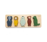 Puzzle en Bois Trixie : Éveillez l'Imagination de Votre Enfant avec des Animaux Colorés