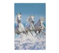 Puzzle en Bois Trois Chevaux pour Adultes, 1000 pièces
