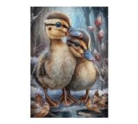 Puzzle en Bois Two Ducklings in Winter Scene pour Adultes, 300 PCS | Une activité sans écran autour de la table: une méthode de montage claire pendant le temps libre.
