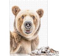 Puzzle en Bois « Un Ours prenant Un Selfie » 500 pièces pour Adultes, Jeu Familial pour Adultes et Adolescents 500 pièces (52 x 38 cm)