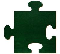 Puzzle en bois vert foncé laqué des deux côtés - Décoration - Bricolage - 3 à 50 cm - En contreplaqué de bouleau de 3 mm - Disponible individuellement ou en kit - Taille : 15 cm - Lot de 50 pièces