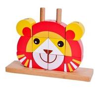 Puzzle en bois vertical - Lion Multicolore G