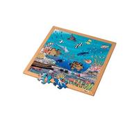 Puzzle en Bois Éducatif - Vie Sous-Marine (49 Pièces) pour Enfants Montessori