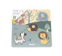 Puzzle en bois viga 44068 polarb - animaux à boutons