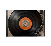 Puzzle en bois vintage avec impression de disque vinyle de 1 000 pièces - Puzzle personnalisé pour décoration de famille pour adulte, famille, mariage, remise de diplôme