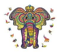 Puzzle en Bois VORMOR Puzzle 3D Forme Animaux Coloré pour Adultes et Enfants - Éléphant Multicolore G