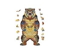 Puzzle en Bois VORMOR Puzzle 3D Forme Animaux Coloré pour Adultes et Enfants - Ours Multicolore G