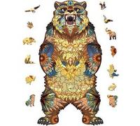 Puzzle en Bois VORMOR Puzzle 3D Forme Animaux Coloré pour Adultes et Enfants - Ours