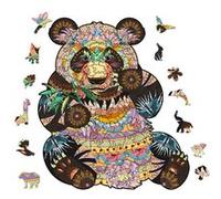 Puzzle en Bois VORMOR Puzzle 3D Forme Animaux Coloré pour Adultes et Enfants - Panda Multicolore G