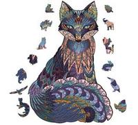 Puzzle en Bois VORMOR Puzzle 3D Forme Animaux Coloré pour Adultes et Enfants - Renard Multicolore G