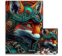 Puzzle en Bois Warrior Fox 1000 pièces pour Adultes, Casse-tête éducatif, décoration Artistique pour la Maison et Le Bureau, 14 Ans et Plus, 50x75cm/19,68x29,52 Pouces