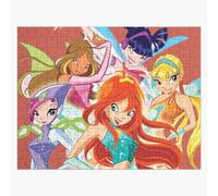 Puzzle en bois Winx Club Flora Sirénix 300 pièces 38x26 cm jouet décoration mur