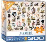 Puzzle En Bois XL De 300 Pièces Avec Des Chats De Yoga