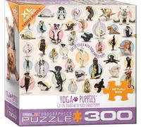 Puzzle En Bois XL De 300 Pièces Chiens De Yoga