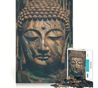 Puzzle en Bois Zen Nature Bouddha 1000 pièces Jeu de logique et de réflexion Découpe Experte Artisanat d'exception Exercice Mental et de Calme à la Maison (50x75cm)