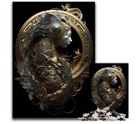 Puzzle en Bois Zodiac Verseau 1000 pièces pour Adultes Jeu interactif Familial Cadeau Artisanal avec Illustrations colorées (75 x 50 cm)