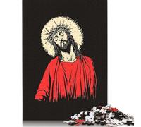 Puzzle en Carton avec Illustration de Jésus-Christ, pour garçon ou Fille, Cadeau de Noël, 1 000 pièces (75 x 50 cm)