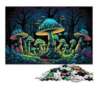 Puzzle en Carton Champignons Magiques 1000 pièces pour Adultes, Jeu de décoration à Faire soi-même, Jouet interactif Familial, 26x38cm / 10,23x14,96 Pouces