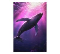 Puzzle en Carton de 1 000 pièces : Jeu de réflexion et de Relaxation sur Les Baleines, idéal pour Les Enfants et Les Adultes. Cadeaux-50x70cm