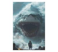 Puzzle en Carton de 1 000 pièces : Requin mangeur d'hommes, Jeux de réflexion et de Relaxation, Sports pour Enfants et Adultes, cadeaux-57x87cm